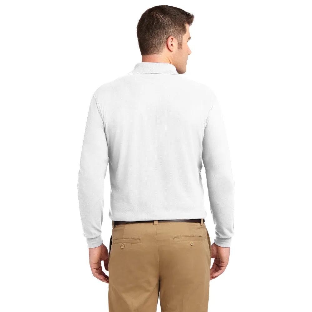 Port Authority® Silk Touch™ Long Sleeve Polo - White